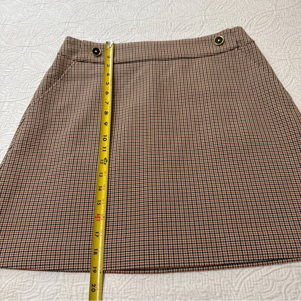 Tory Burch Plaid‎ Mini Skirt Women’s Sz 10 Houndstooth Checkered Classic Luxury